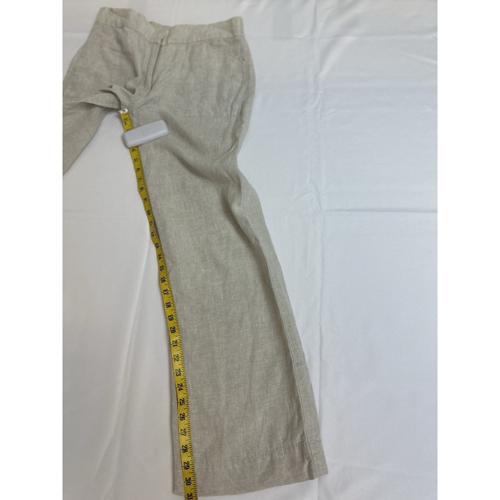 Chico's Beige 100% Linen Wide Leg Pants Women's Sz 00(2 Or XS)Natural Breathable - Picture 8 of 16
